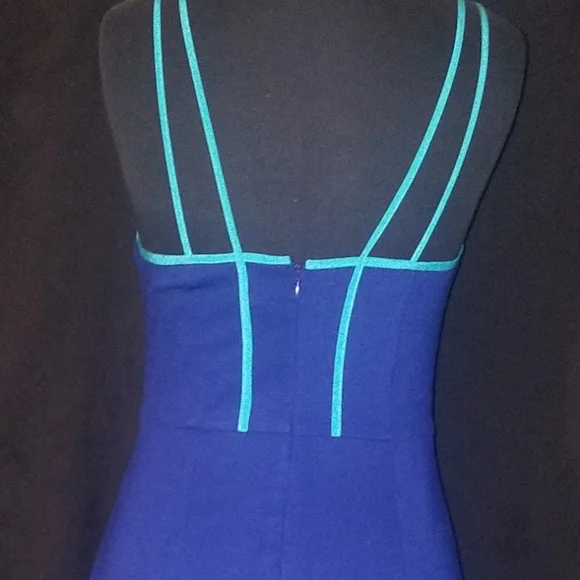 Trina Turk Yvette Contrast Sleeveless Silk Trim Dress, Size 4 - Picture 6 of 9